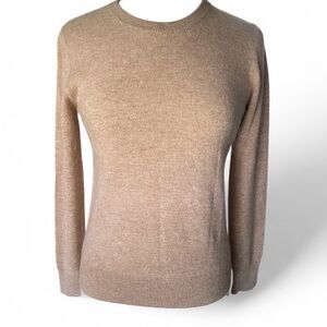 Quince Womens Brown 100% Mongolian Cashmere Crew Neck Sweater Size XS
